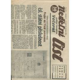 Nedělní list, ročník V., číslo 207/1931 (1. republika, noviny)