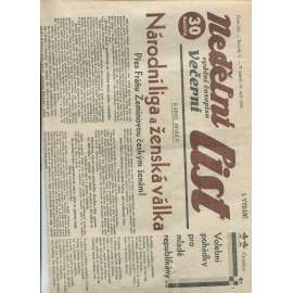 Nedělní list, ročník V., číslo 255/1931 (1. republika, noviny)