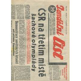 Pondělní list, ročník V., číslo 208/1931 (1. republika, noviny)
