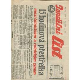 Pondělní list, ročník V., číslo 215/1931 (1. republika, noviny)