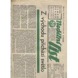 Nedělní list, ročník VII., číslo 195/1933 (1. republika, noviny)