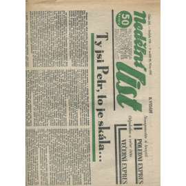 Nedělní list, ročník VII., číslo 293/1933 (1. republika, noviny)