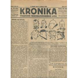 Kronika, ročník II., číslo 24/1922. Týdenník československého lidu (1. republika, noviny)
