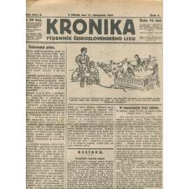 Kronika, ročník II., číslo 4/1921. Týdenník československého lidu (1. republika, noviny)