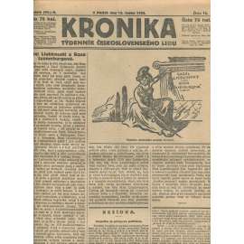Kronika, ročník II., číslo 12/1922. Týdenník československého lidu (1. republika, noviny)