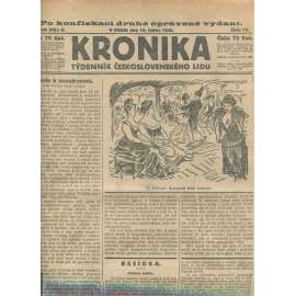 Kronika, ročník II., číslo 13/1922. Týdenník československého lidu (1. republika, noviny)
