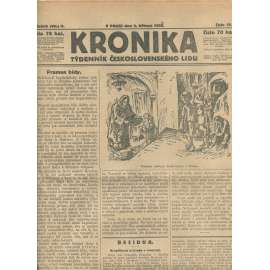 Kronika, ročník II., číslo 19/1922. Týdenník československého lidu (1. republika, noviny)