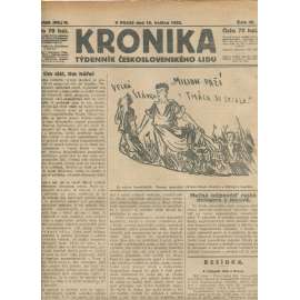Kronika, ročník II., číslo 30/1922. Týdenník československého lidu (1. republika, noviny)
