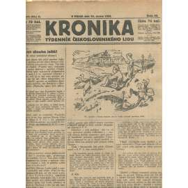 Kronika, ročník II., číslo 42/1922. Týdenník československého lidu (1. republika, noviny)