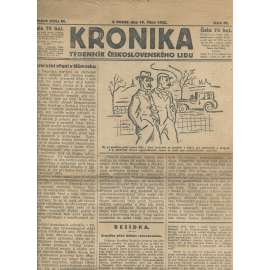 Kronika, ročník III., číslo 52/1923. Týdenník československého lidu (1. republika, noviny)