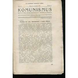 Komunismus, ročník II., číslo 21/1923. Revue pro komunistickou teorii a praksi (1. republika, noviny, časopis)