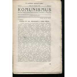 Komunismus, ročník II., číslo 21/1923. Revue pro komunistickou teorii a praksi (1. republika, noviny, časopis)