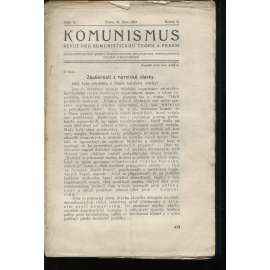 Komunismus, ročník II., číslo 19/1923. Revue pro komunistickou teorii a praksi (1. republika, noviny, časopis)
