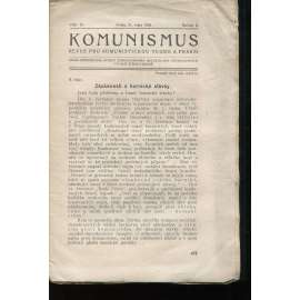 Komunismus, ročník II., číslo 19/1923. Revue pro komunistickou teorii a praksi (1. republika, noviny, časopis)