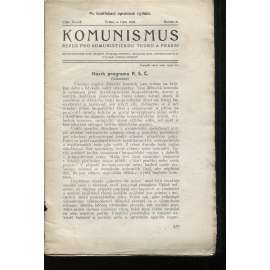Komunismus, ročník II., číslo 17-18/1923. Revue pro komunistickou teorii a praksi (1. republika, noviny, časopis)