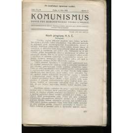 Komunismus, ročník II., číslo 17-18/1923. Revue pro komunistickou teorii a praksi (1. republika, noviny, časopis)