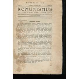 Komunismus, ročník II., číslo 12/1923. Revue pro komunistickou teorii a praksi (1. republika, noviny, časopis)