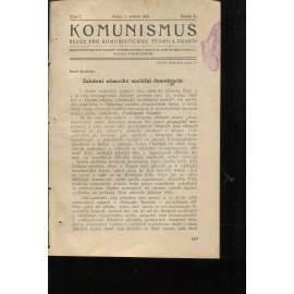 Komunismus, ročník II., číslo 7/1923. Revue pro komunistickou teorii a praksi (1. republika, noviny, časopis)