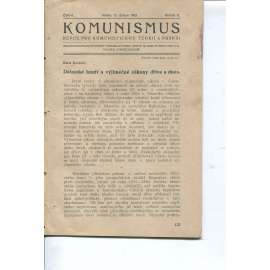 Komunismus, ročník II., číslo 6/1923. Revue pro komunistickou teorii a praksi (1. republika, noviny, časopis)
