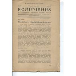 Komunismus, ročník II., číslo 6/1923. Revue pro komunistickou teorii a praksi (1. republika, noviny, časopis)
