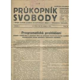 Průkopník svobody, ročník I., číslo 40/1919. Orgán českých sociálně demokratických dělníků v Německém Rakousku (1. republika, noviny)