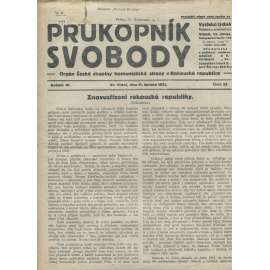 Průkopník svobody, ročník III., číslo 23/1921. Orgán české skupiny komunistické strany v Rakouské republice (1. republika, noviny)