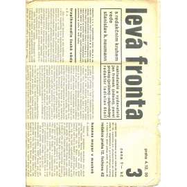 Levá fronta, číslo 3. (4.12. 1930) - staré noviny, 1. republika