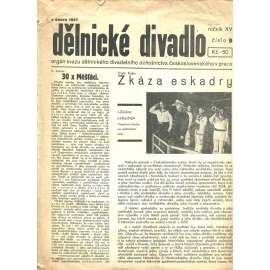 Dělnické divadlo, ročník XV., číslo 9/1937 (1. republika, noviny, časopis)