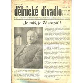 Dělnické divadlo, ročník XV., číslo 11/1937 (1. republika, noviny, časopis)
