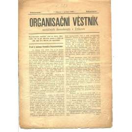 Organisační věstník sociálních demokratů na Žižkově (staré noviny, 1898, Žižkov)