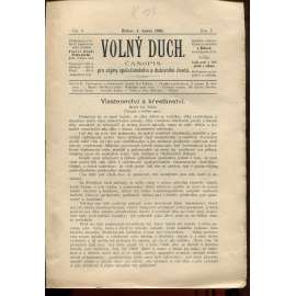 Volný duch, ročník I., číslo 6/1895. Časopis pro zájmy společenského a duševního života (staré noviny)