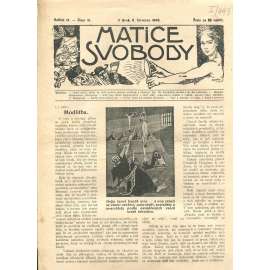 Matice svobody, ročník IX., číslo 16/1908 (staré noviny)