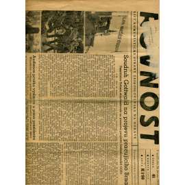 Rovnost, číslo 41/1945. List Komunistické strany Československa na Moravě (noviny)