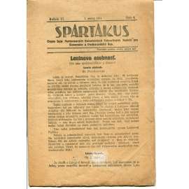 Spartakus, ročník III., číslo 3/1924. Orgán župy Federovaných robotnickych telocvičných jednot pre Slovensko a Podkarpatskú Rus(1. republika, noviny, časopis)