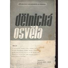 Dělnická osvěta, ročník XXV., číslo 4/1939 (časopis, levicová literatura, noviny)