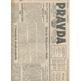 Pravda, ročník X., číslo 88/1929. Obdeník KSČ pro jihozápadní Čechy (1. republika, noviny) - Plzeň