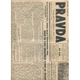 Pravda, ročník XII., číslo 22/1931. Časopis KSČ pro jihozápadní Čechy (1. republika, noviny) - Plzeň