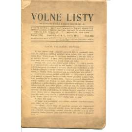 Volné listy, ročník XIII., číslo 153/1904. Časopis šířící zásady bezvládí (anarchismus, exil, noviny, časopis, USA)