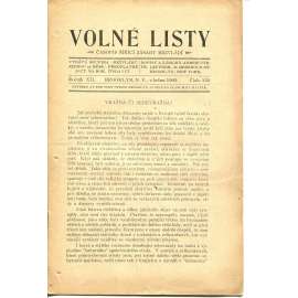 Volné listy, ročník XII., číslo 132/1903. Časopis šířící zásady bezvládí (anarchismus, exil, noviny, časopis, USA)