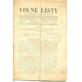 Volné listy, ročník XII., číslo 140/1903. Časopis šířící zásady bezvládí (anarchismus, exil, noviny, časopis, USA) - pošk.