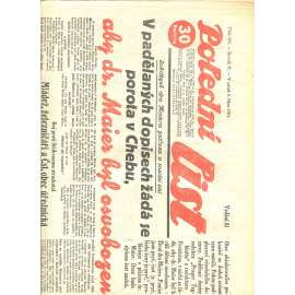 Polední list, ročník V., číslo 281/1931 (1. republika, noviny)