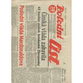 Polední list, ročník V., číslo 237/1931 (1. republika, noviny)