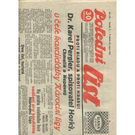 Polední list, ročník V., číslo 240/1931 (1. republika, noviny)
