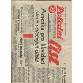 Polední list, ročník V., číslo 231/1931 (1. republika, noviny)