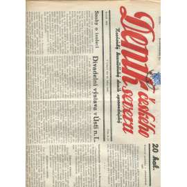 Deník českého severu, číslo 8-9/1938. Nezávislý hraničářský deník zpravodajský (1. republika, noviny)