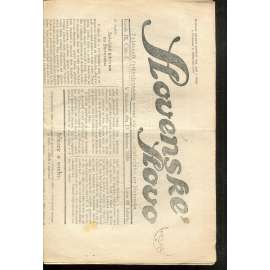Slovenské slovo, ročník IX., číslo 7/1929. Týždenník československej strany národne socialistickej pre Slovensko (1. republika, noviny, Slovensko, text slovensky)