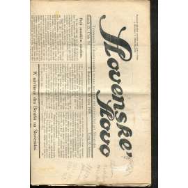 Slovenské slovo, ročník IX., číslo 19/1929. Týždenník československej strany národne socialistickej pre Slovensko (1. republika, noviny, Slovensko, text slovensky)