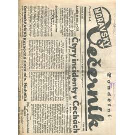 Moravský večerník, ročník XVII., číslo 236/1938 (1. republika, noviny)