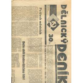Dělnický deník, ročník XVII., číslo 1/1934 (1. republika, staré noviny, komunistická literatura) - Ostrava