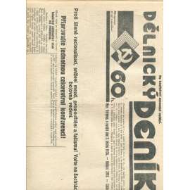 Dělnický deník, ročník XVII., číslo 4/1934 (1. republika, staré noviny, komunistická literatura) - Ostrava